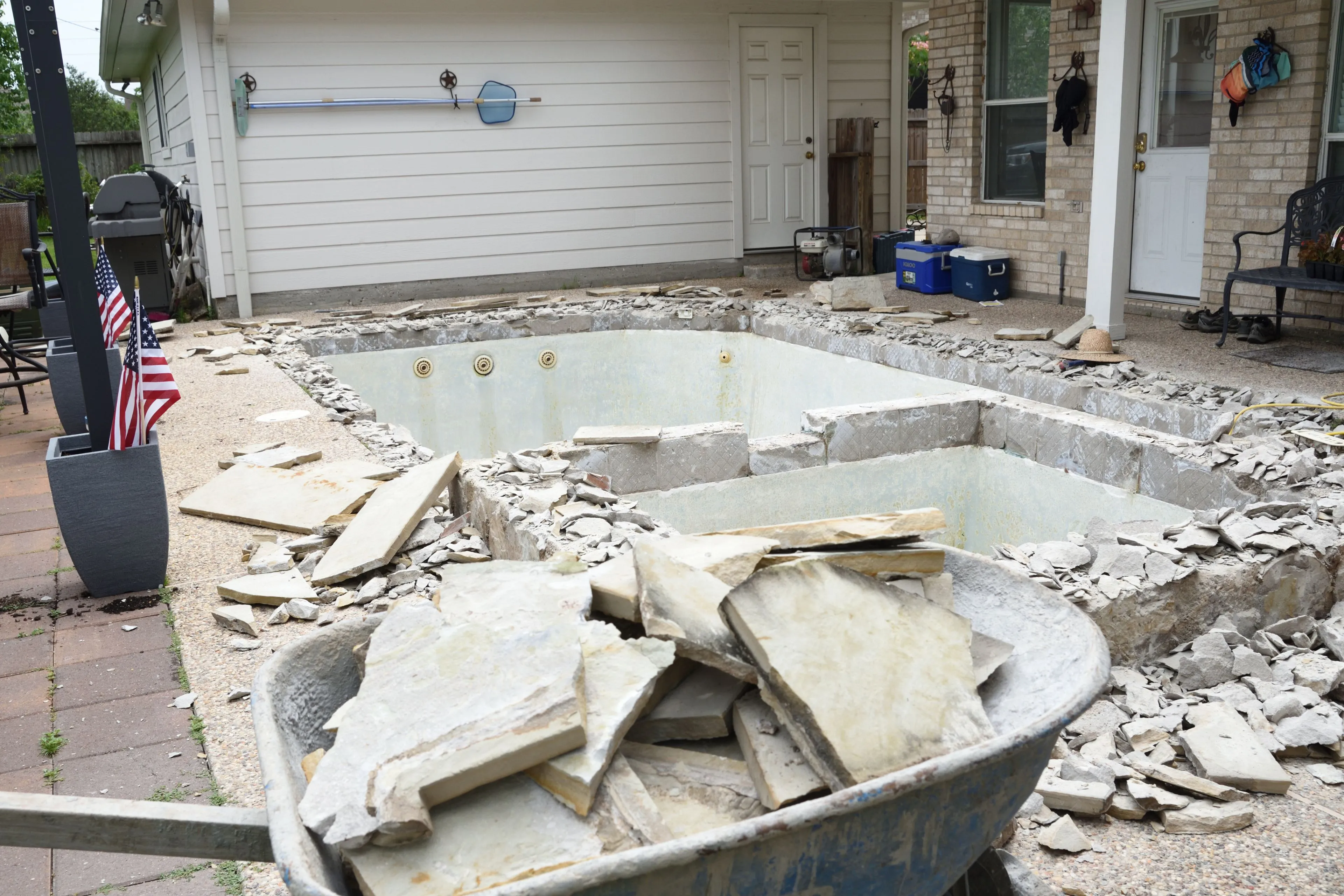 Pool Deck and Tile Demolition in Dallas by DALLAS DEMO PROS
