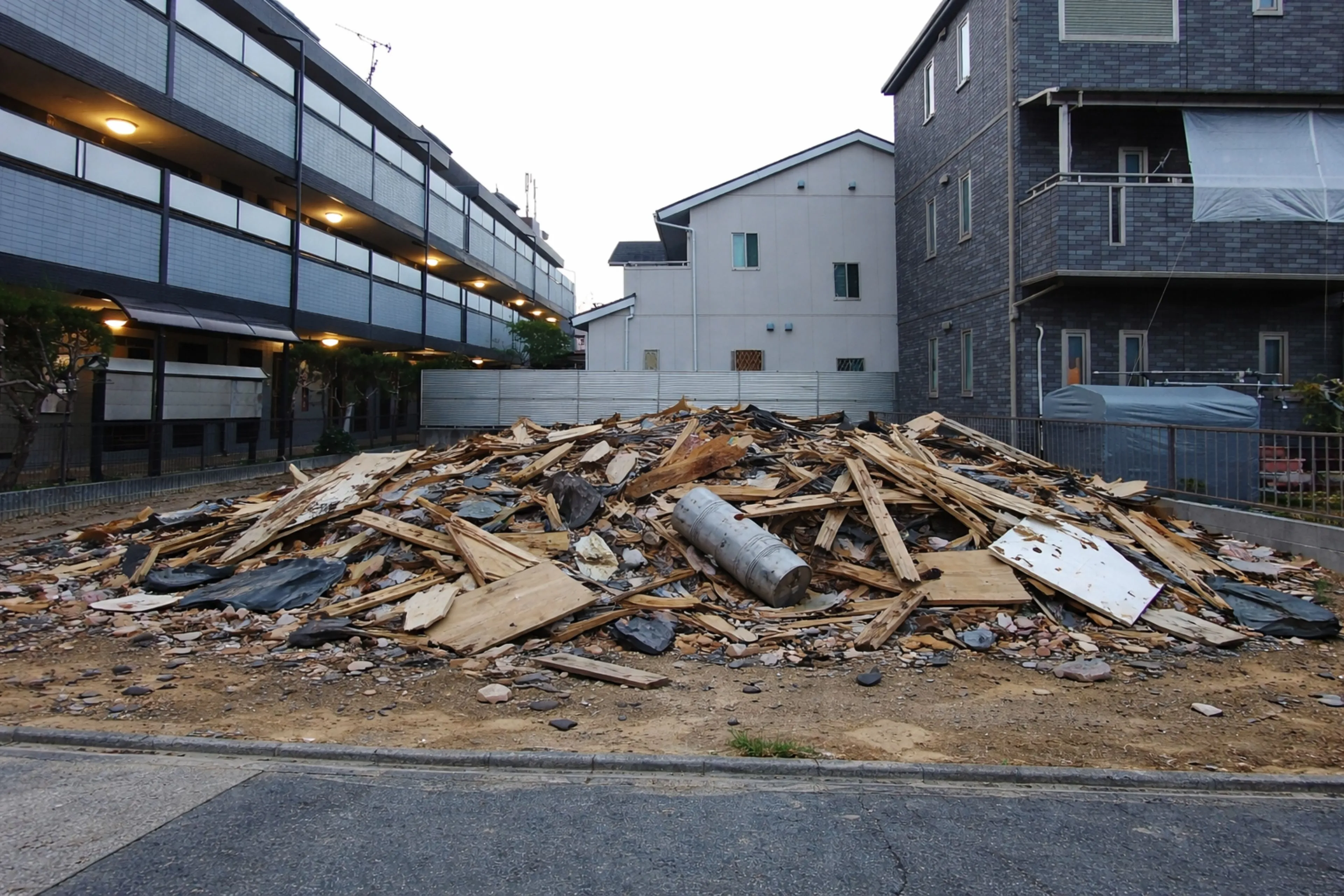 Initial Debris Accumulation at Dallas Site - DALLAS DEMO PRO